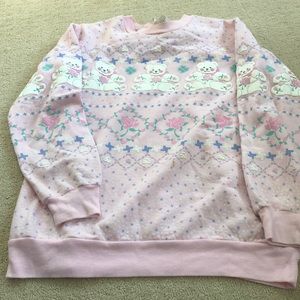 Pink teddy bear sweatshirt